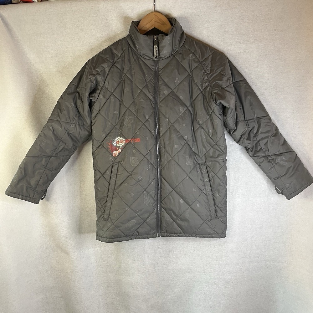 Burton Boys Jacket‎ Grey Sz XL (14/16) Lightweight Full Zip Ski Snow Coat